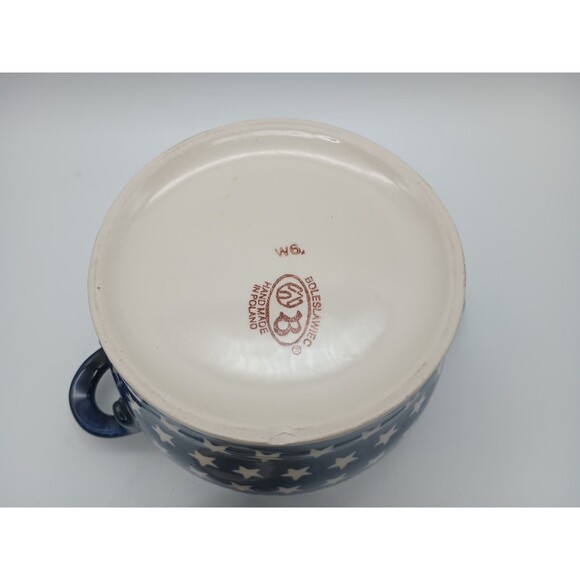 Polish Pottery Stars Pattern Lidded Casserole Crock Handles Boleslawiec - Picture 4 of 7